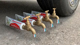 Experiment Car vs Giant Toothpaste, Water Balloons, Coca Cola vs Mentos & Mtn Dew, Fanta, Sprite