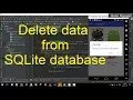 Saving Image And Text Into SQLite database - Delete Data From SQLite Part