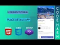 UI Design Tutorial - Place Details App UI HTML CSS BOOTSTRAP