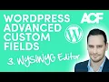 WYSIWG Editor - WordPress Advanced Custom Fields for Beginners 3