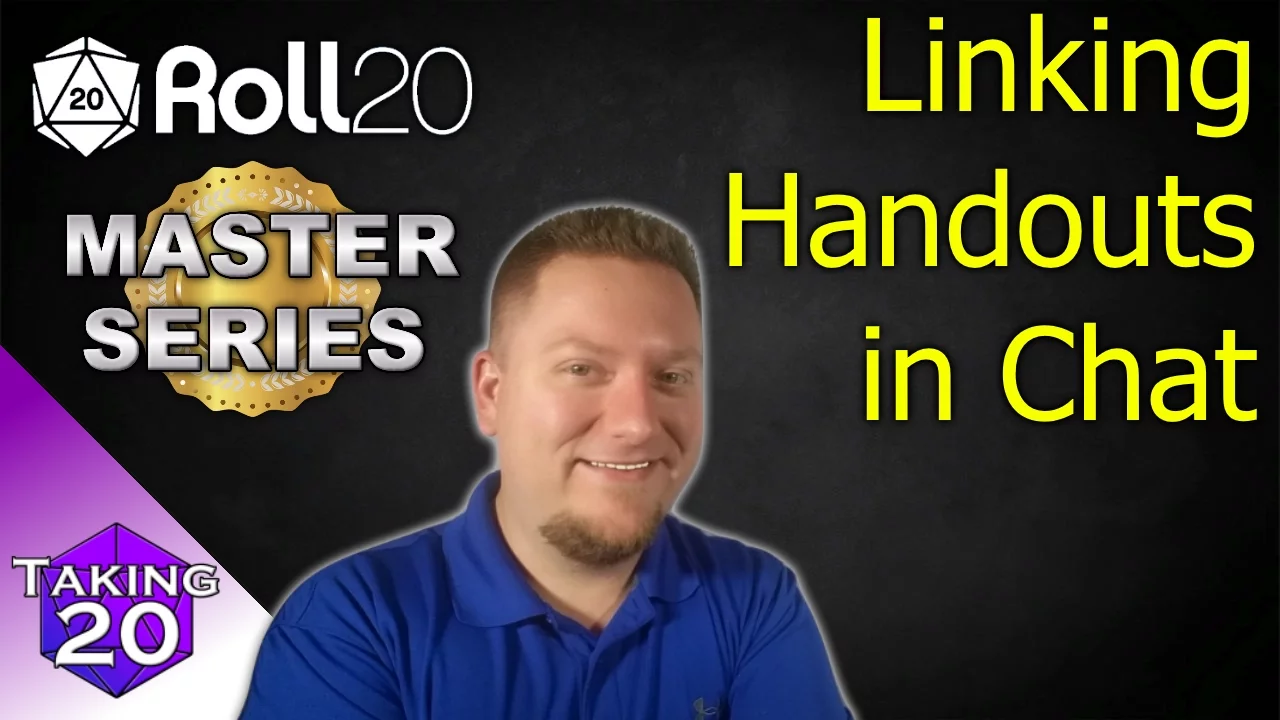 Roll20 Master Series - Linking Handouts in CHAT & Creating Cheat Sheets