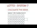 How to Calculate the Odds of Winning Lotto with System 7 - Step by Step Instructions