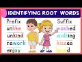 IDENTIFYING ROOT WORDS English Lessons for Children Improve Reading Vocabulary Skills