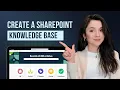 How to Create a SharePoint Knowledge Base
