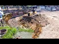 Download Lagu The Project Dozer Start To Pushing Soil mix Rock to Flooded areas during the rainy season\u0026 Trucks 5t