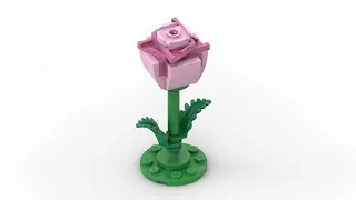 LEGO 6614220 Instructions | Promotional | Micro Pink Rose | Make and Take | Made in stud.io