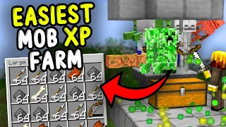 EASIEST MOB XP Farm Minecraft Java Bedrock 26 21