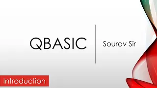 QBasic Tutorial I Introduction
