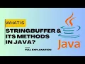 What is StringBuffer in Java StringBuffer methods Full explanation