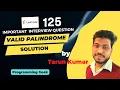 125 Valid Palindrome Leetcode Top Interview Solution in Javascript