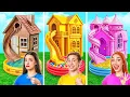 Download Lagu Broke vs Giga Rich Camping | We Build a House In One Color by Multi DO Smile