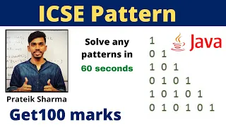 Even and Odd Pattern in Java computer applications class 10 Prateik Sharma by Java