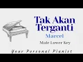 Download Lagu Tak akan Terganti - Marcel Male Lower Key - Piano Instrumental Karaoke Cover