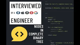 Nodes in complete binary tree Python interview