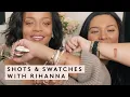 SHOTS SWATCHES WITH RIHANNA CHEEKS OUT CREAM BLUSHES FENTY BEAUTY