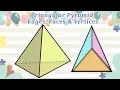 Triangular Pyramid - Faces Vertices and Edges