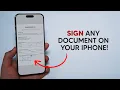 How To Sign Any Document on your iPhone