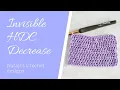 Invisible Half Double Crochet Decrease