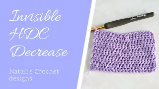 Invisible Half Double Crochet Decrease