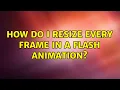 How do I resize every frame in a Flash animation