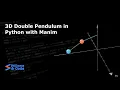 3D Double Pendulum in Python with Manim