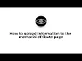 How to create a See My Life memorial eTribute page