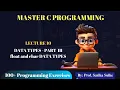 10 float Data types in C Language char Data Type in C C Language Tutorial