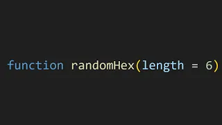 Making a random hex generator in js
