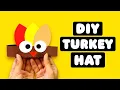 How to Make a DIY Turkey Hat Easy Thanksgiving Craft with Paper for Kids