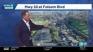Highway 50 crash in Folsom snarls traffic Caltrans cameras show