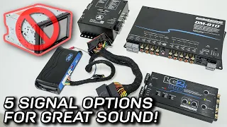 cant replace head unit no problem get amazing sound with these 