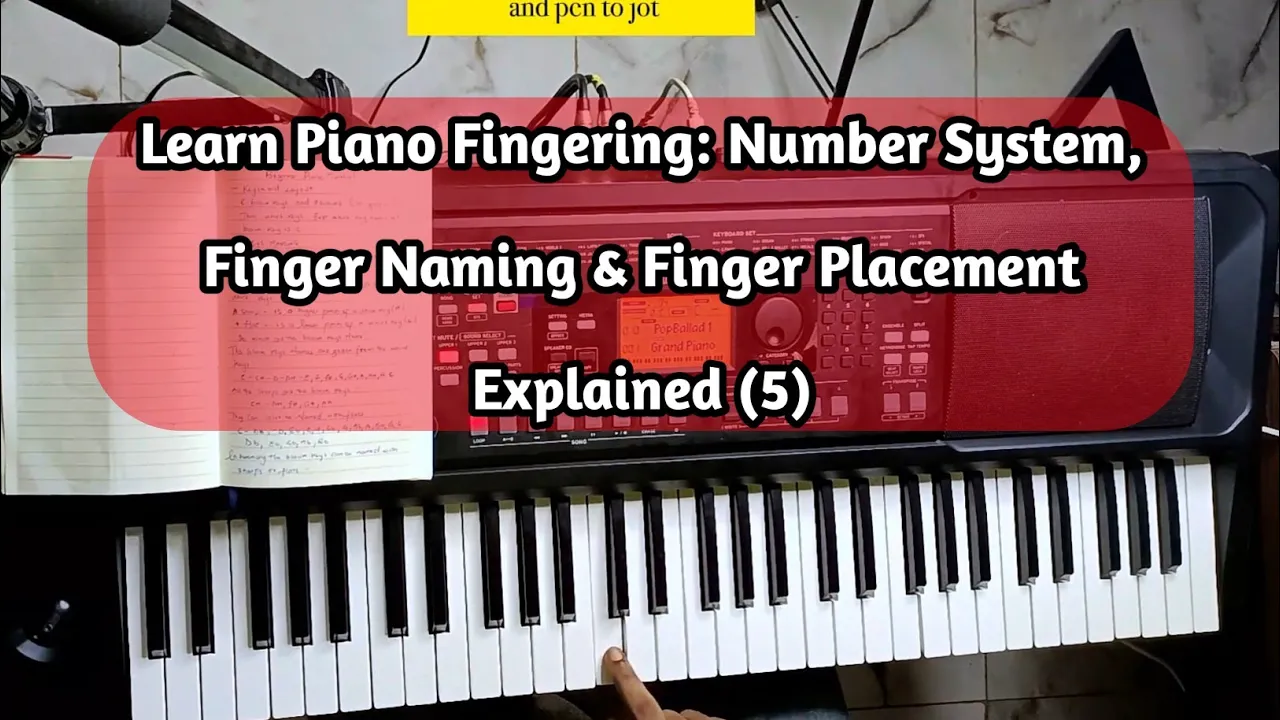 Learn Piano Fingering: Number System, Finger Naming & Finger Placement Explained(5)