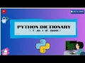 python dictionary in python coding data science artificial intelligence tech