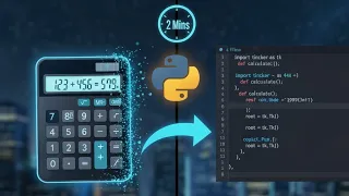Live Python Calculator in 2 Minutes Build GUI Calculator using Tkinter