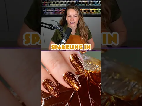 Sparkling maple syrup as a nail polish ✨🍁 Maple Sugar Glaze by Holo Taco