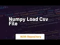 numpy load csv file