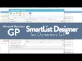 Using SmartList Designer to Create a New SmartList in Microsoft Dynamics GP