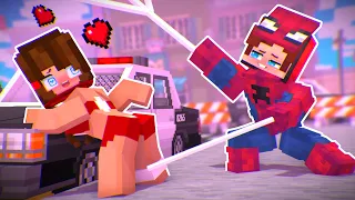 MAIZEN : JJ Spider-Man TURNED a ROMANTIC HERO!? - Minecraft Animation JJ& Mikey