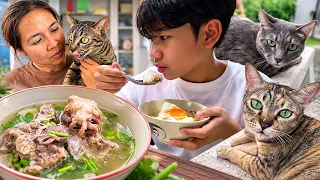 ปล่อยแมววิ่งเล่น กินต้มเล้งแซ่บๆ