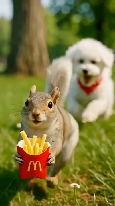 Brave Dog Saves Baby’s Food from Mischievous Squirrel! #story #baby #herodog