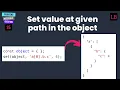 Set value in object at string path JavaScript Interview Question - 35 Learnersbucket