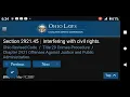 Interference With Civil Rights Law Ohio Revised Code Section 2921 45
