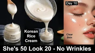 Rice Cream to Remove wrinkles - Night Cream for Glowing skin, large Open Pores, collagen Cream