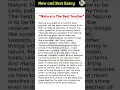 Lagu Nature is the Best Friend Essay | Creative Writing | Expand the Theme Speech / Essay/ Paragraph