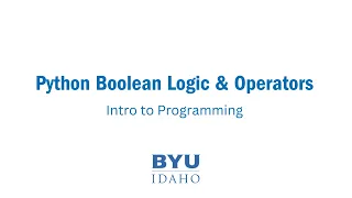 Python Boolean Logic Operators Master And Or Not in 5 Minutes
