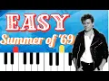 Bryan Adams - Summer of 69 EASY PIANO TUTORIAL