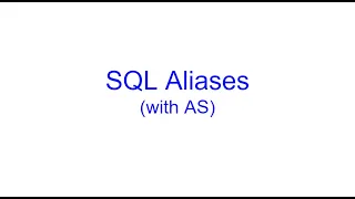 Aliases in SQL with AS SQL Bits Kovolff