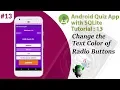 13 Multiple Choice Quiz App with SQLite Integration Part 13 - Change Text Color