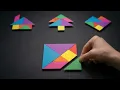 How to Make a Paper TANGRAM PUZZLE DIY Brain Game