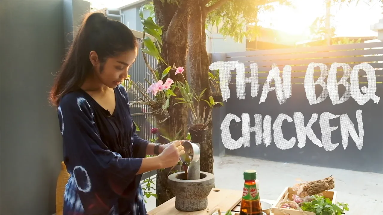 How To Cook Thai Red Chicken BBQ   Gai Yang Daeng      Authentic Family Recipe #35